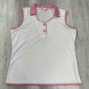 Monterey Club Women's Tiffany Gem Sleeveless Golf Polo Shirt Large